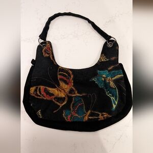 Chic velour printed purse